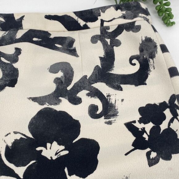 Moschino Cheap & Chic Women's Floral & Striped Print Pencil Skirt Cream Black‎ 6 - Picture 10 of 15